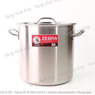 zebra หม้อสตูว์สเตนเลส  Cheffy ขนาด 26x26 ซม. ตราหัวม้าลาย