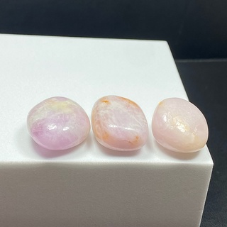 เซ็ตหินคุนไซต์ ก้อนขัดมัน 3ชิ้น (Kunzite Tumbled Set) #2