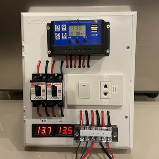 ชุดนอนนา 12/24 V 20A DIY + Volt Meter แถมสายต่อแผง และสายต่อแบต