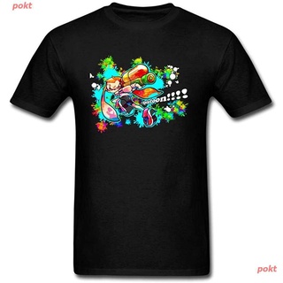 pokt เสื้อยืดลำลอง VEBLEN Mens Splatoon Design Cotton T Shirt Sports T-shirt