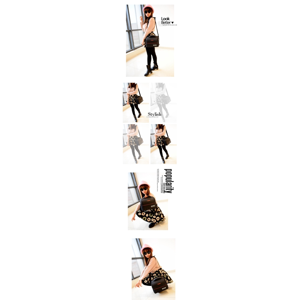 กระเป๋ากล้อง DSLR แบบพกพากล้องเก็บกล้องดิจิตอลกระเป๋าเก็บไนล่อนกันน้ําสําหรับ Canon DSLR Camera Shoulder Bag
