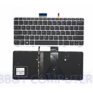 HP Keyboard คีย์บอร์ด HP EliteBook Folio 1030 G1 1020 G1 1012 G1 พร้อมเฟรม Backlight