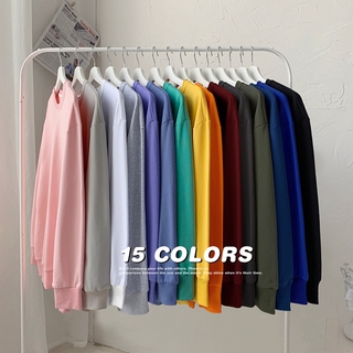 เสื้อกันหนาวผู้หญิงสีทึบสไตล์เกาหลี#1623