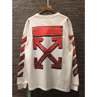 เสื้อแขนยาว OFF-WHITE LONG SLEEVE  งานสวย หายาก  สินค้าพร้อมส่ง Size S / M / XL