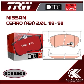 ผ้าเบรคหน้า TRW สำหรับ CEFIRO (A31) 2.0L 89-98 (GDB3208)