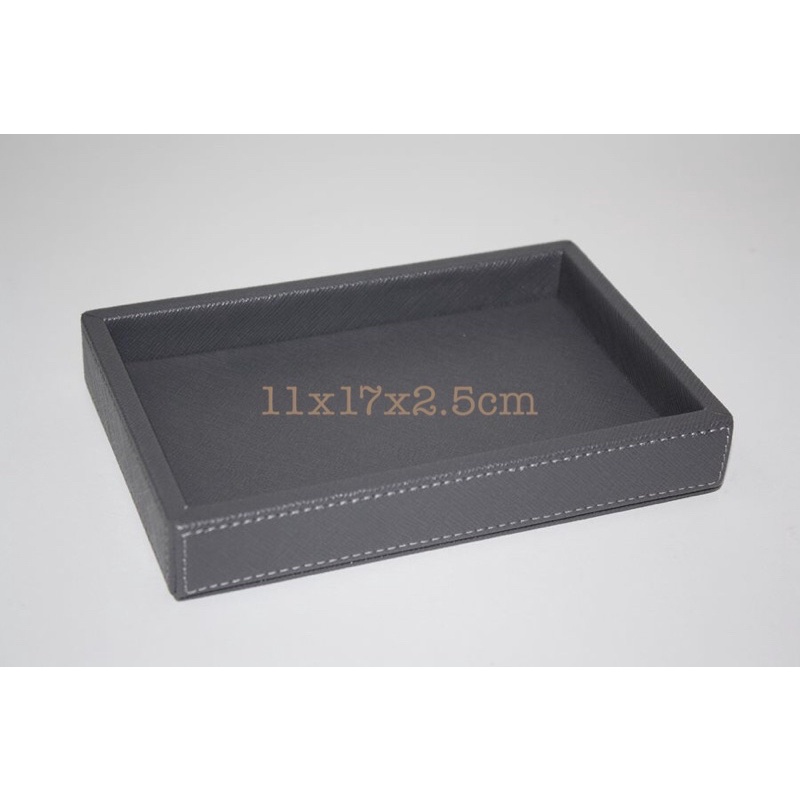 [พิมพ์โค้ดINCSM11ลด70] ถาดหนัง ถาดหุ้มหนัง ถาดอเนกประสงค์ ขนาด11x17x2.5cm By Dee leather shop