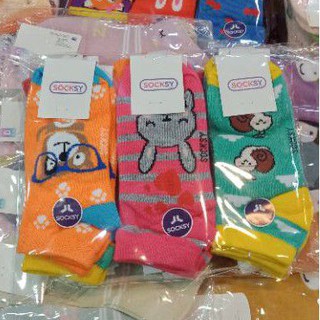 ถุงเท้า[Socks]แฟชั่นคละสีลายการ์ตูน10 คู่/แพ็ค💯