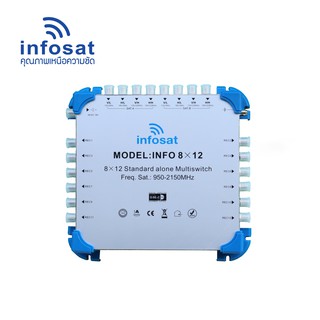 INFOSAT Multi-Switch INF- 8X12 สำหรับ 4 จานดาวเทียม 12 จุดรับชมอิสระ