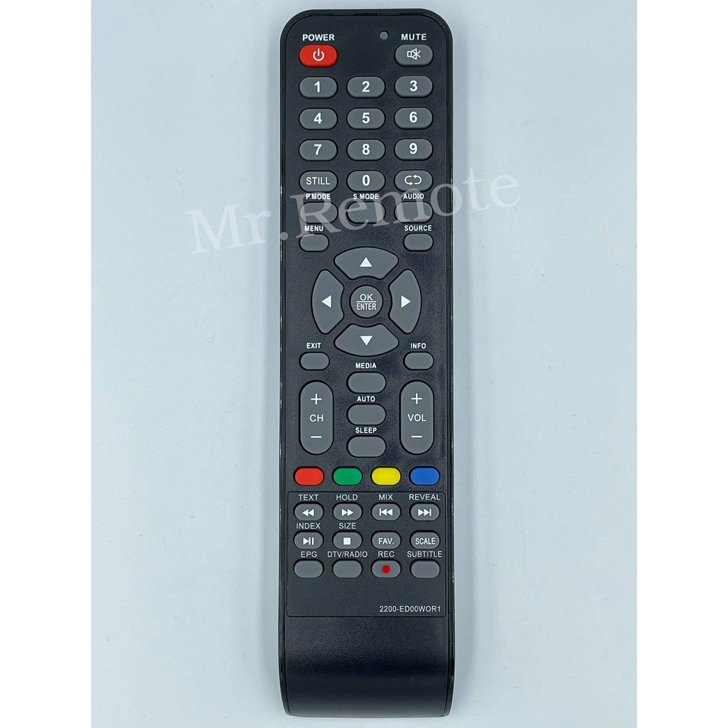 รีโมททีวี Worldtech รุ่น WOR1 ปุ่มคำสั่งต้องเหมือนเดิม จะใช้งานได้ รีโมททีวี/รีโมทแอร์/รีโมท/รีโมด