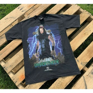 เสื้อยืดผ้าฝ้ายพิมพ์ลายขายดี Gildan -   Vintage Undertaker WWE WWF Wrestling T-Shirt gildan MYq3