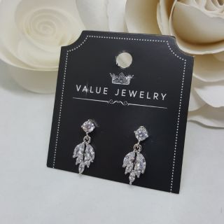 ER6029 Value Jewelry ต่างหูแฟชั่นประดับเพชร CZ