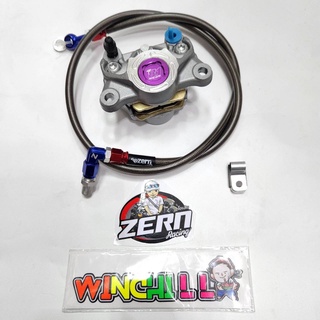 ปั๊มด้วง โลโก้81 50A สีม่วง + สายเบรคZERN แถมสติ๊กเกอร์ช่างเซิน