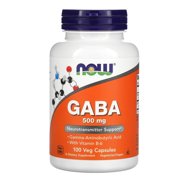 Now Foods, GABA, 500 mg, 100 Capsules