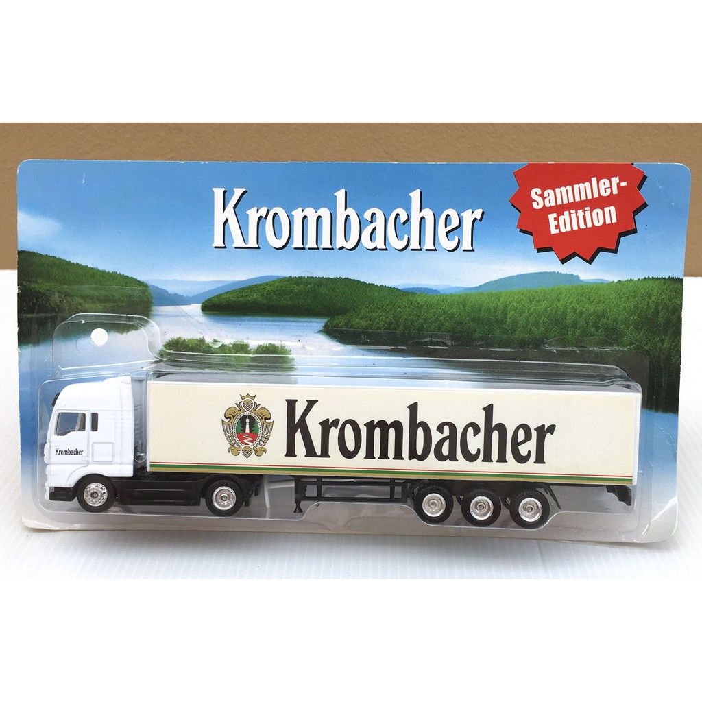 1/87 Trailer Ad Truck หัวลากสีขาว รุ่น Man TGX โฆษณา Krombacher (รถยาว 19 cm)