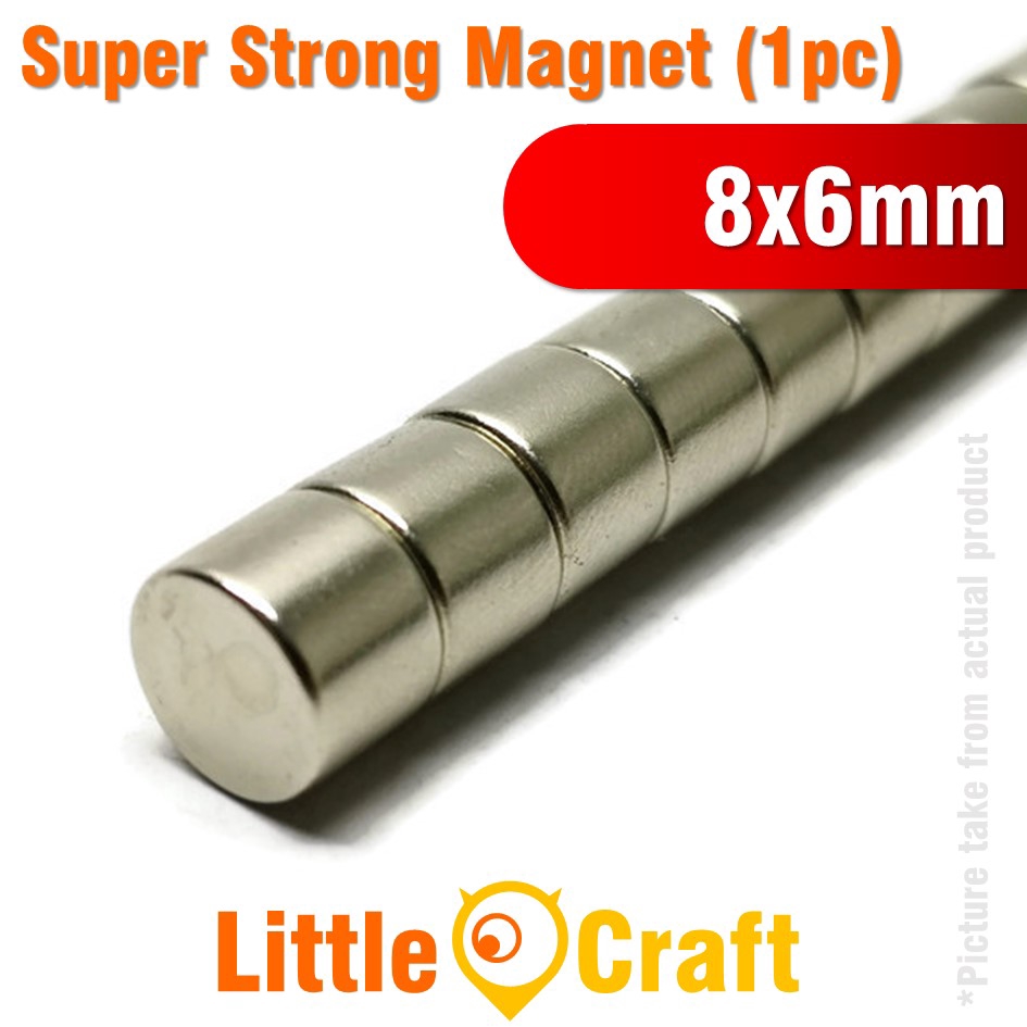 Neodymium NdFeB Super Magnet - ทรงกลม D8x6mm