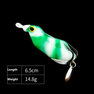 1 ชิ้นตกปลากบ Lure 5 ซม./10g 6.5 ซม./15g เหยื่ออ่อน Trough Hook Topwater Swimbait Bass Tackle