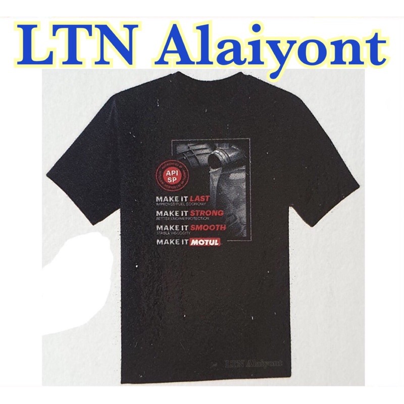 ✅🌈❣️ของแท้ ❣️  Motul เสื้อยืด สีดำ 1 ตัว size L ลาย API SP โมตุล