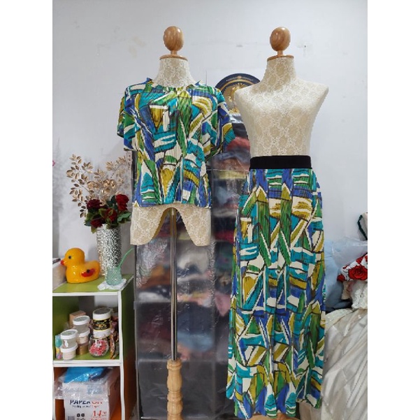 ชุดเซ็ตผ้าพลีช สีนงเขียว งานป้าย VZ Viris Zamara (งานมือ1ค่ะ)