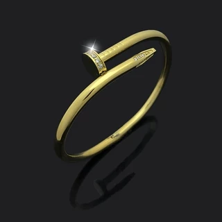 เครื่องประดับสร้อยข้อมือเพชรสแตนเลสคลาสสิกสําหรับผู้หญิง