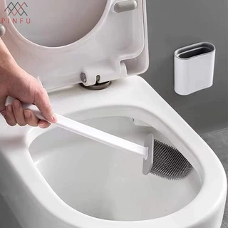 แปรงขัดห้องน้ำซิลิโคน แปรงขัดห้องน้ำติดผนัง พร้อมฐานตั้งเก็บ Toilet Brush