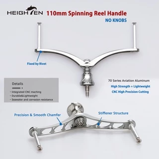 HEIGHTEN 80/98/110 มม. Reel Handle (ไม่มีลูกบิด สําหรับ) For Shimano Stradic Daiwa Spinning Reel