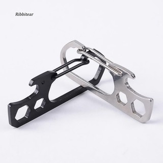 RBTR_Stainless Steel Key Ring Carabiner Hook Bottle Opener Hexagon Wrench Multi Tool