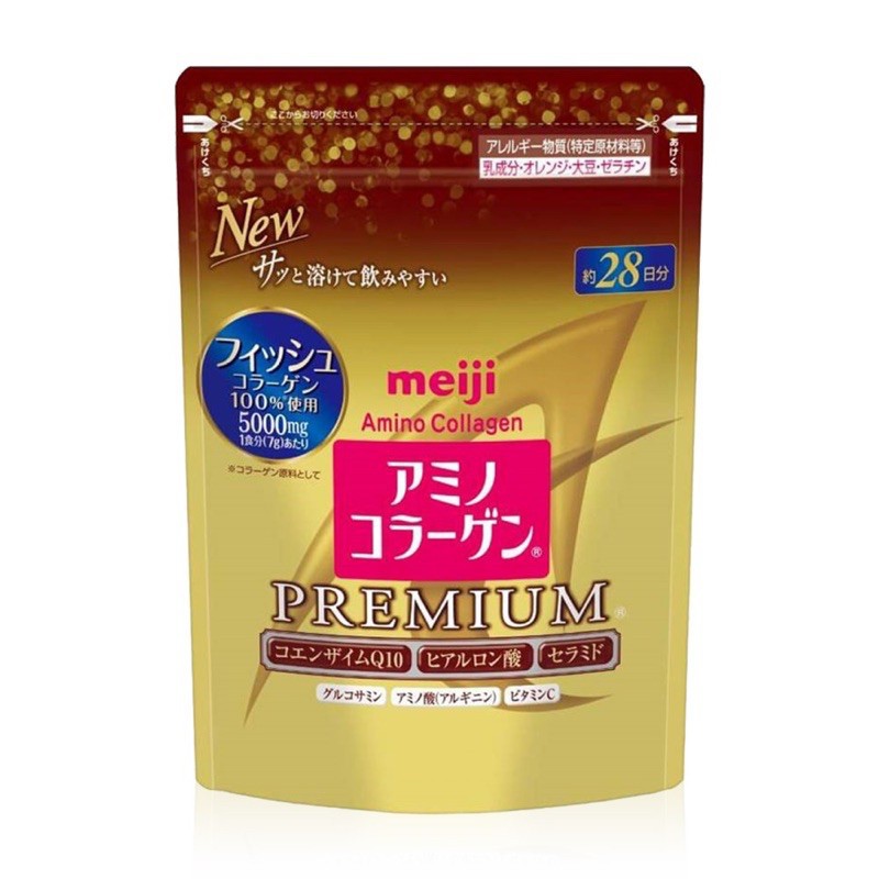 Meiji Amino Collagen Premium (คอลลาเจนผง ชนิดเติม)