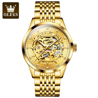 OLEVS 9920 นาฬิกาผู้ชาย กันน้ํา เครื่องกลอัตโนมัติ ทอง
