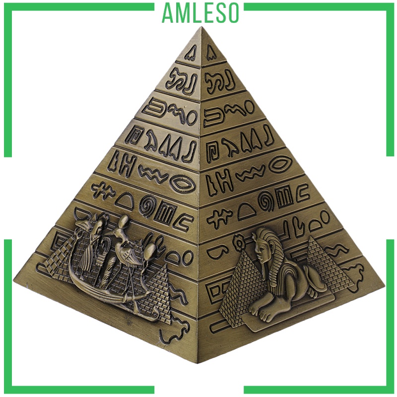 [AMLESO] โมเดลฟิกเกอร์โลหะ รูปพีระมิด ขนาดเล็ก 10 ซม. สําหรับตกแต่งบ้าน