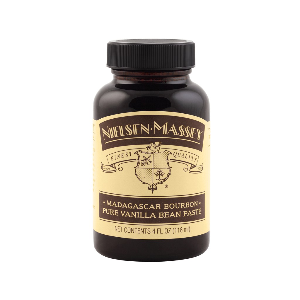 กลิ่นวานิลลาสกัดเข้มข้น พร้อมเม็ดวนิลา ตรา Nielsen Massey  Madagascar Bourbon Pure Vanilla Bean Paste 100 ml