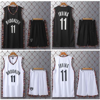 Nba # 11 Kyrie Irving Nets City Basketball Jersey Set เสื้อบาสเก็ตบอล + กางเกงขาสั้น Brooklyn Nets Basketball Uniform Set