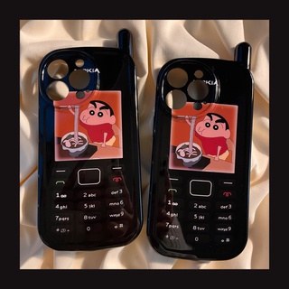 🔥จัดส่งทันที🔥เคสไอโฟน11 12 13 Pro max Cute Crayon Shin-chan Nokia เคสโทรศัพท์ย้อนยุค Case For iPhone 13,12,11,13PM