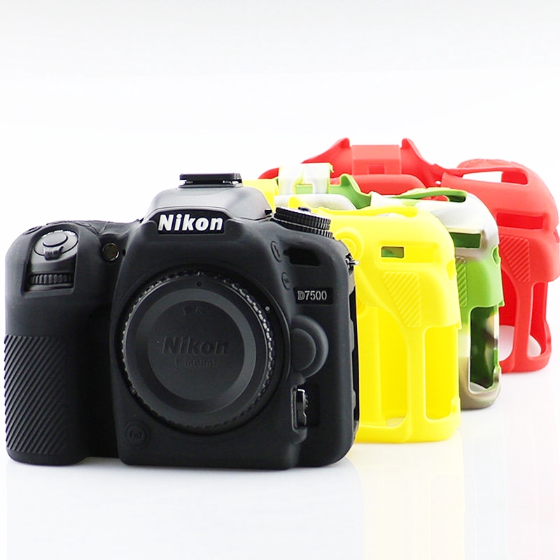 ซิลิโคนเกราะผิวกรณี Body Cover Protector สําหรับ Nikon D7500 กล้องกรณี Body DSLR