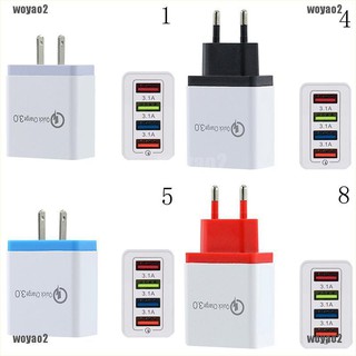 Woyo 4 พอร์ต อะแดปเตอร์ชาร์จ 3a ชาร์จเร็ว 3.0