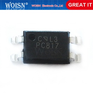 ชิ้นส่วนอิเล็กทรอนิกส์ PC817C EL817C PC817-C PC817 C SOP-4 SMD 50 ชิ้น