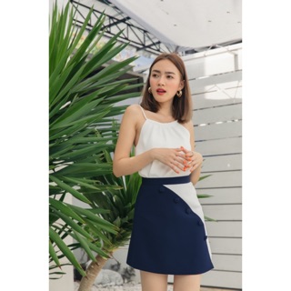 LR0054 Kate Skirt กระโปรงสองสี ทรงเอ