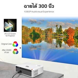 AUN AKEY6 โปรเจคเตอร์ mini โฮมโปรเจคเตอร์ โปรแจ็คเตอร์ เครื่องฉาย projector 4k wifi android เครื่องฉายหนัง โปรเจคเตอร์