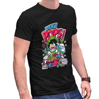 เสื้อยืดผู้ชายอินเทรนด์เสื้อยืดคอกลม แขนสั้น ผ้าฝ้าย พิมพ์ลาย My Hero Academia Deku Pops สไตล์ญี่ปุ่น คลาสสิก สําหรับผู้