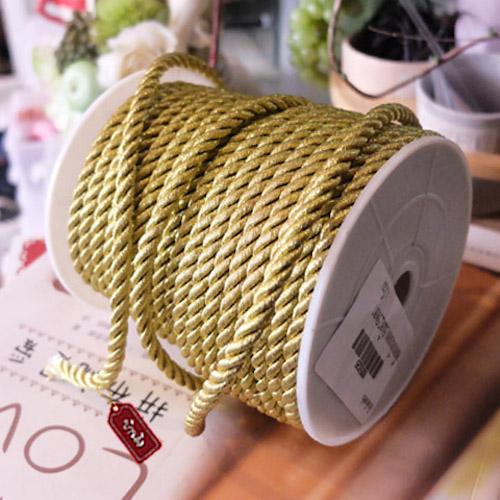 8mm 90cm 1pcs เชือก เชือกเกลียวทอง (มีให้เลือกหลายสี) ขนาด 8มิล จำนวน 1y Gold and silver ropes twisted #1148
