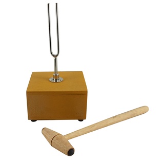 ส้อมเสียงพร้อมกล่องกำทอนและไม้เคาะ (Resonance Box with Tuning Fork and Hammer)