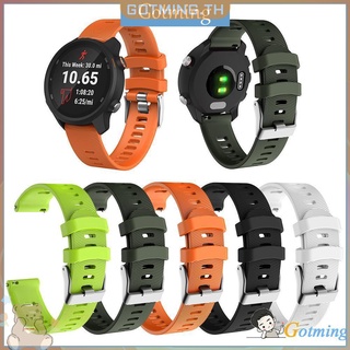 สายนาฬิกาข้อมือซิลิโคนสำหรับ Garmin Forerunner 245 245m 645 Vivoactive 3