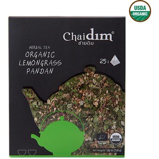 Chaidim Organic Lemongrass Pandan Herbal Tea ชาตะไคร้ใบเตย 25 tea bags (37.5gm)