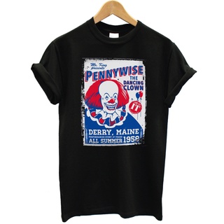 [COD]เสื้อยืด พิมพ์ลาย Pennywise The Dancing Clown IT Horror Pop Culture สําหรับผู้ชายS-5XL