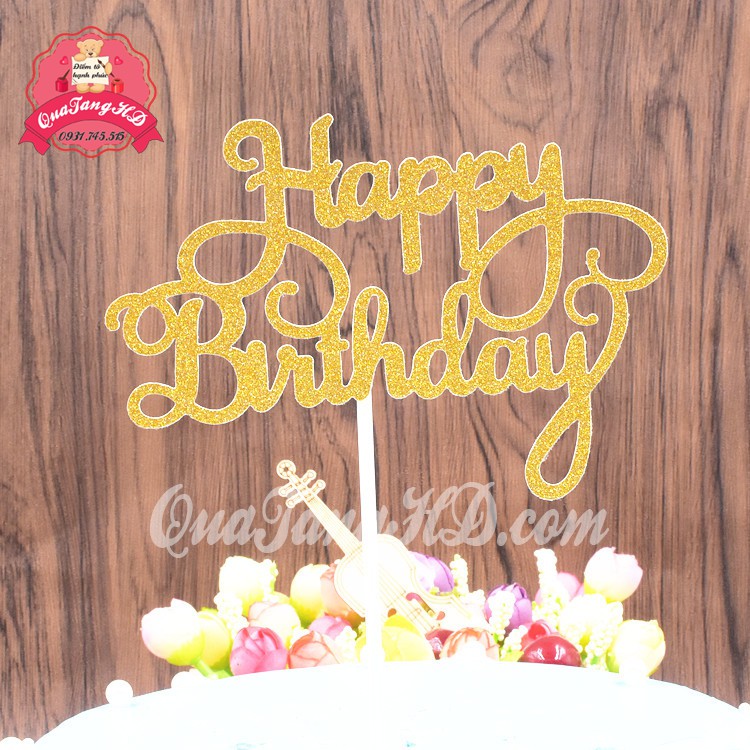 Combo 5 ชิ้น HAPPY BIRTHDAY Letter Topper สําหรับตกแต่งเค้ก