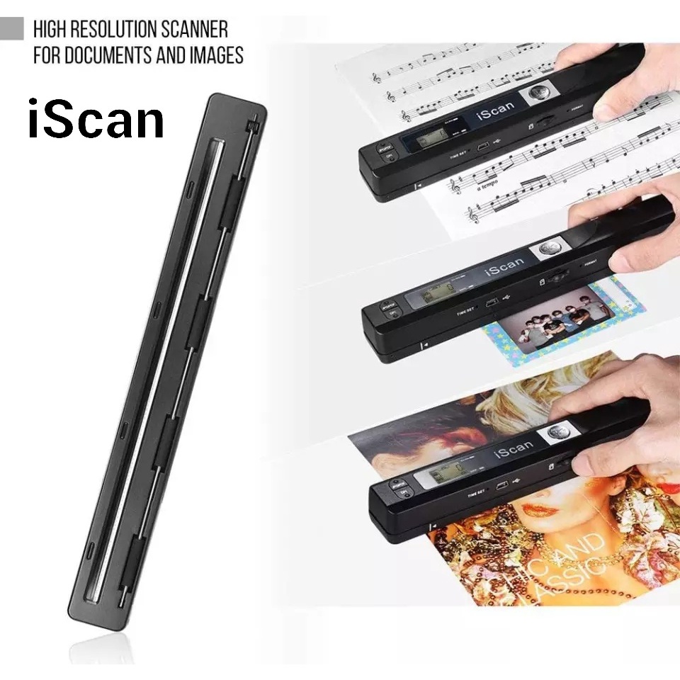 🛵มีบริการส่งด่วน G🛵เครื่องสแกนเอกสารแบบพกพา✨ Handheld Portable A4 Book Document Photo Scanner 300DPI, 600DPI,900DPI PDF/