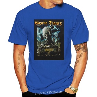 เสื้อยืดผ้าฝ้ายพิมพ์ลายแฟชั่น เสื้อยืด ผ้าฝ้าย พิมพ์ลาย Grave Digger Exhumation Clan DDbiik58JMejgb91 สําหรับผู้ชาย