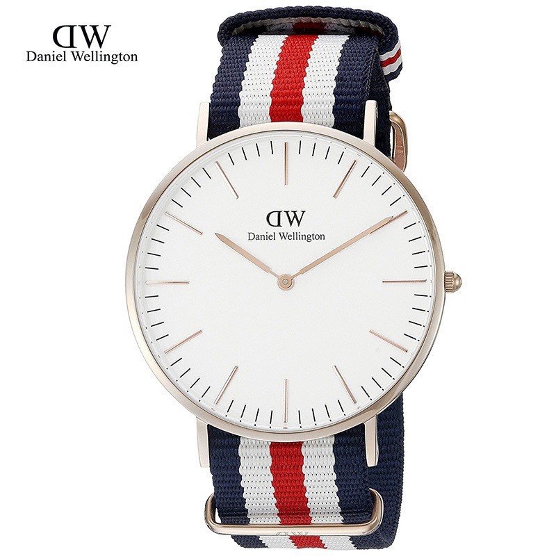 Pre Daniel Wellington 0202DW Classic Canterbury White Dial 40mm นาฬิกาแบรนด์เนม แท้100% สำหรับผู้ชาย