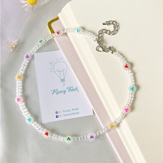 สร้อยคอ โชคเกอร์ ลายหัวใจเรืองแสง(1pcs)