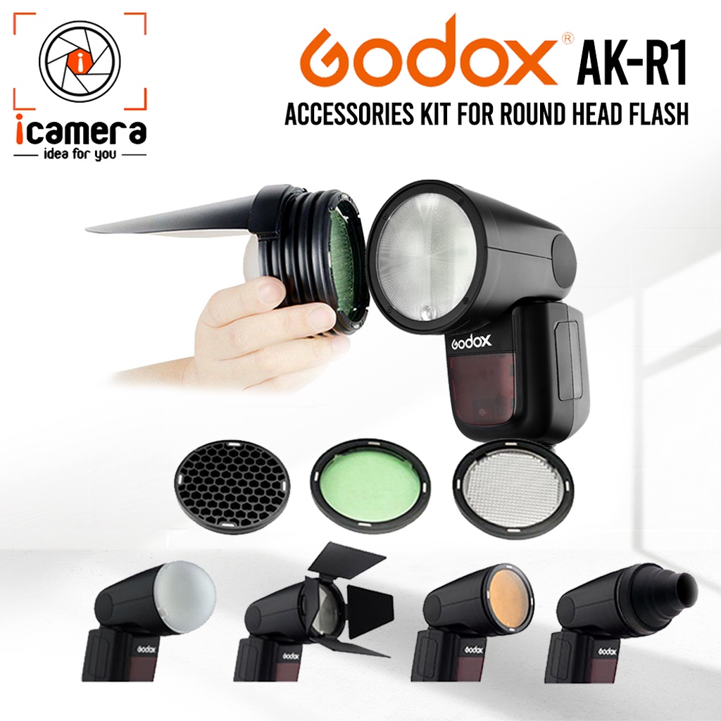 ( Fash ) Godox Ak - R1 ชุดอุปกรณ์เสริมแฟลชสําหรับ Godox H200R Round ...