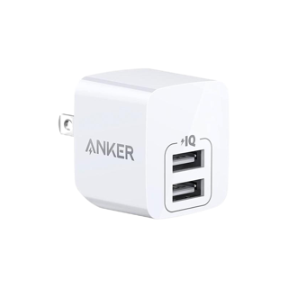 Anker PowerPort Mini หัวชาร์จขนาดเล็ก พกพาสะดวก ขาปลั๊กพับเก็บได้ ช่องชาร์จ USB 2 ช่อง (12W)